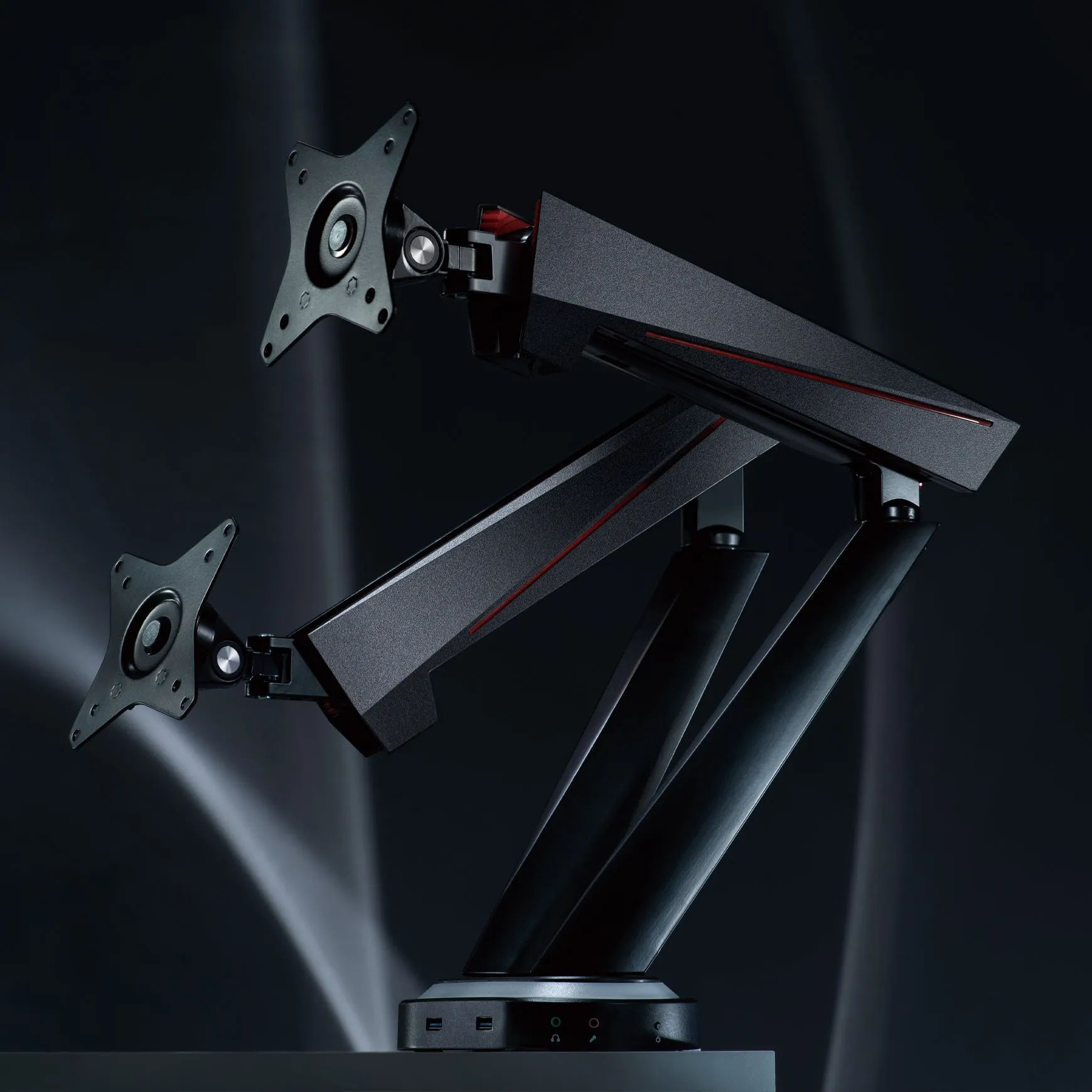 Desky Dual LED Gaming Monitor Arm