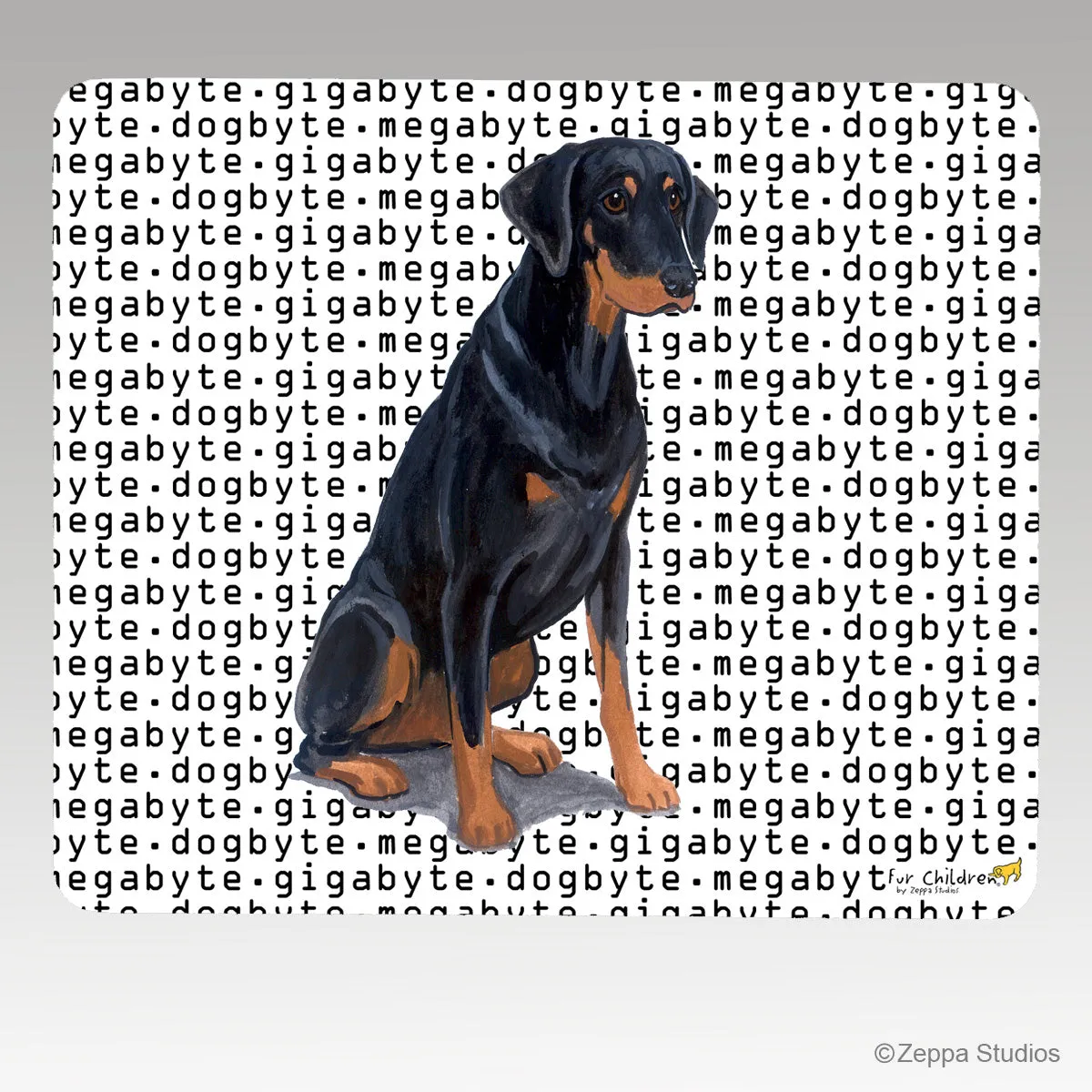 Doberman Pinscher Megabyte Mouse Pad