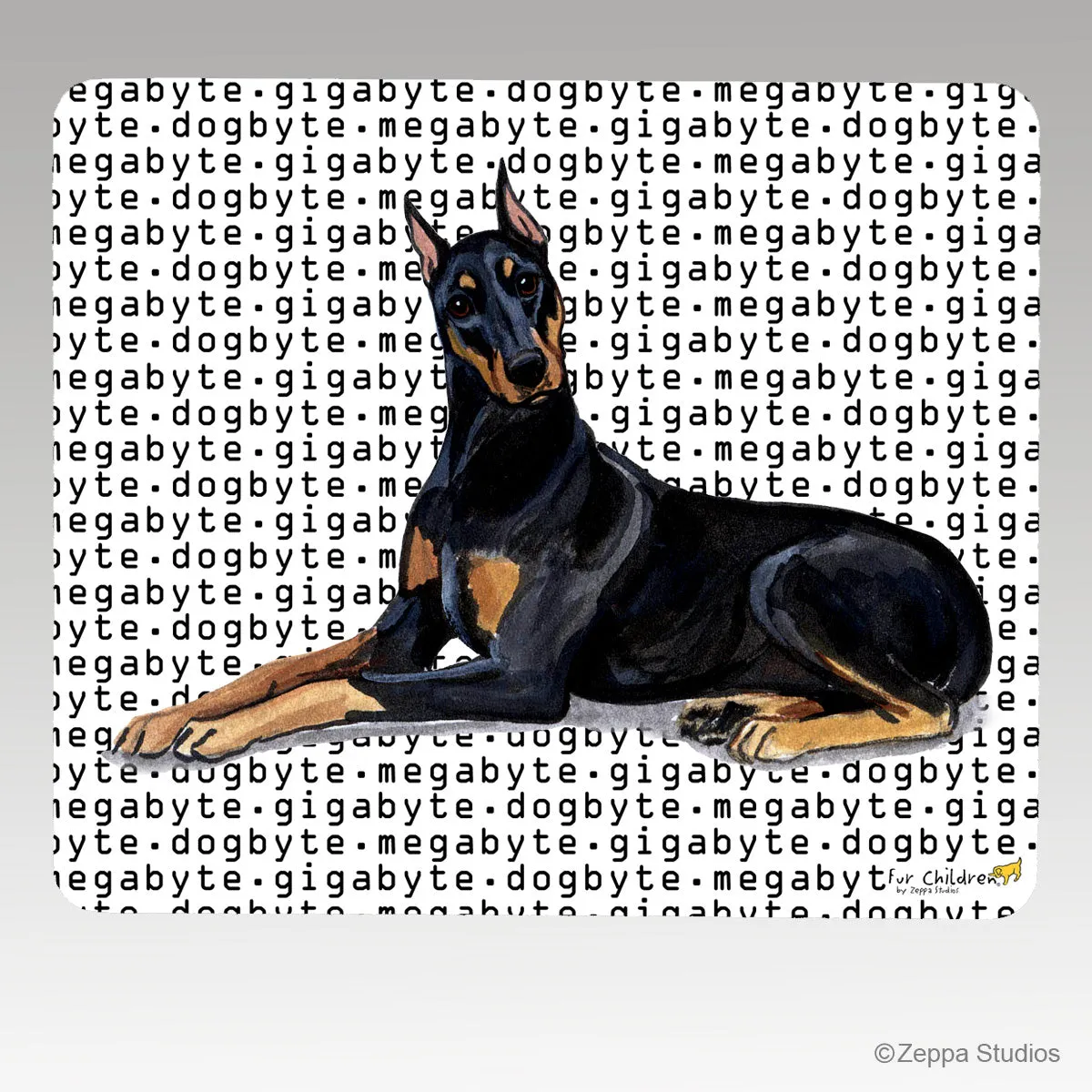 Doberman Pinscher Megabyte Mouse Pad