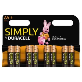 Duracell S6771 Simply Aa Alkaline Batteries - 8 Pack