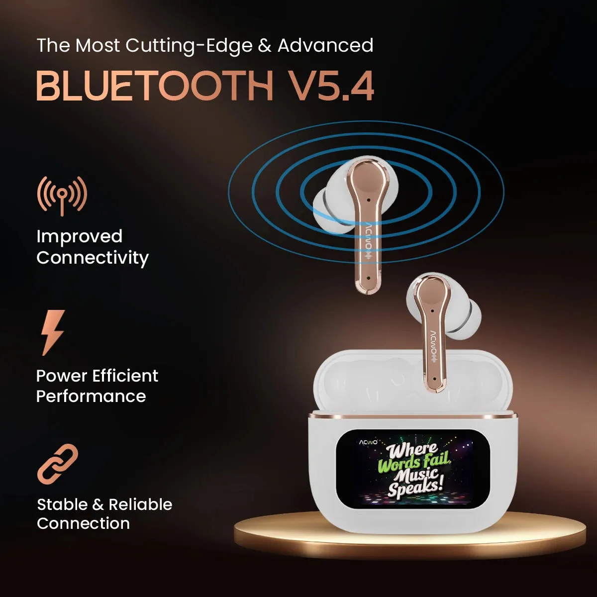 DwOTS Touch - Smart Touch Screen Display Tws Earbuds