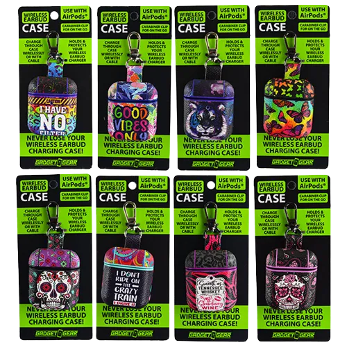 Earbud Case with Clip Key Chain - 8 Pieces Per Retail Ready Display 21763