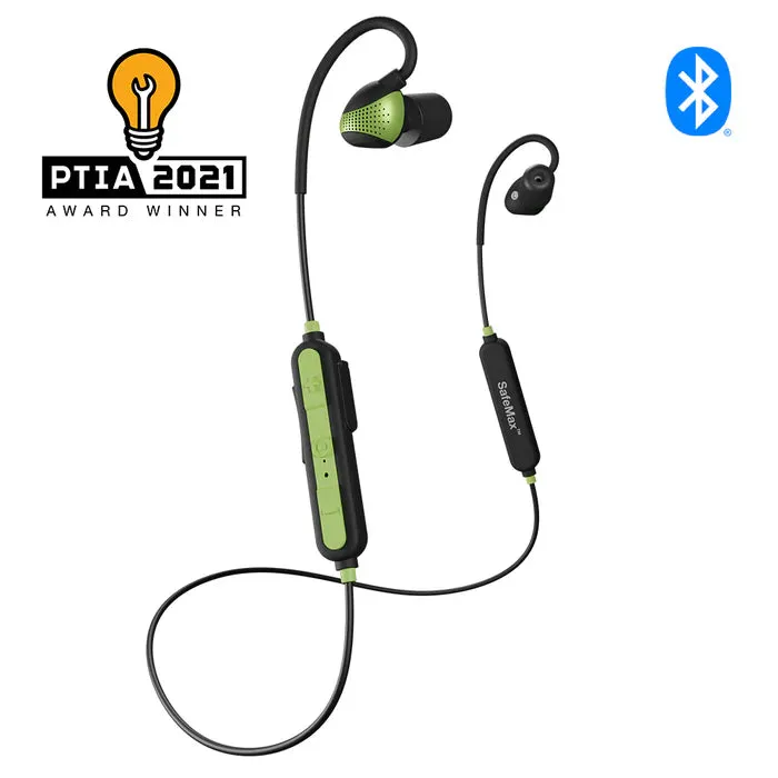 Earbuds - ISOtunes PRO Aware Bluetooth Earbuds, Safety Green, Ambient Listening Technology, IT-38