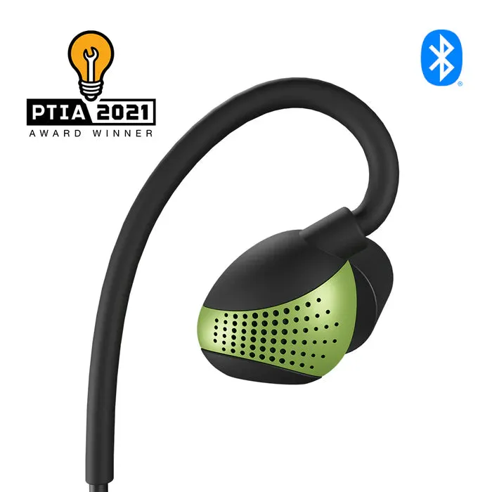 Earbuds - ISOtunes PRO Aware Bluetooth Earbuds, Safety Green, Ambient Listening Technology, IT-38