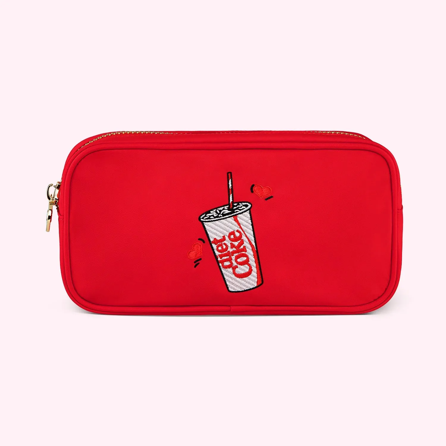 Embroidered Fountain Diet Coke Small Pouch