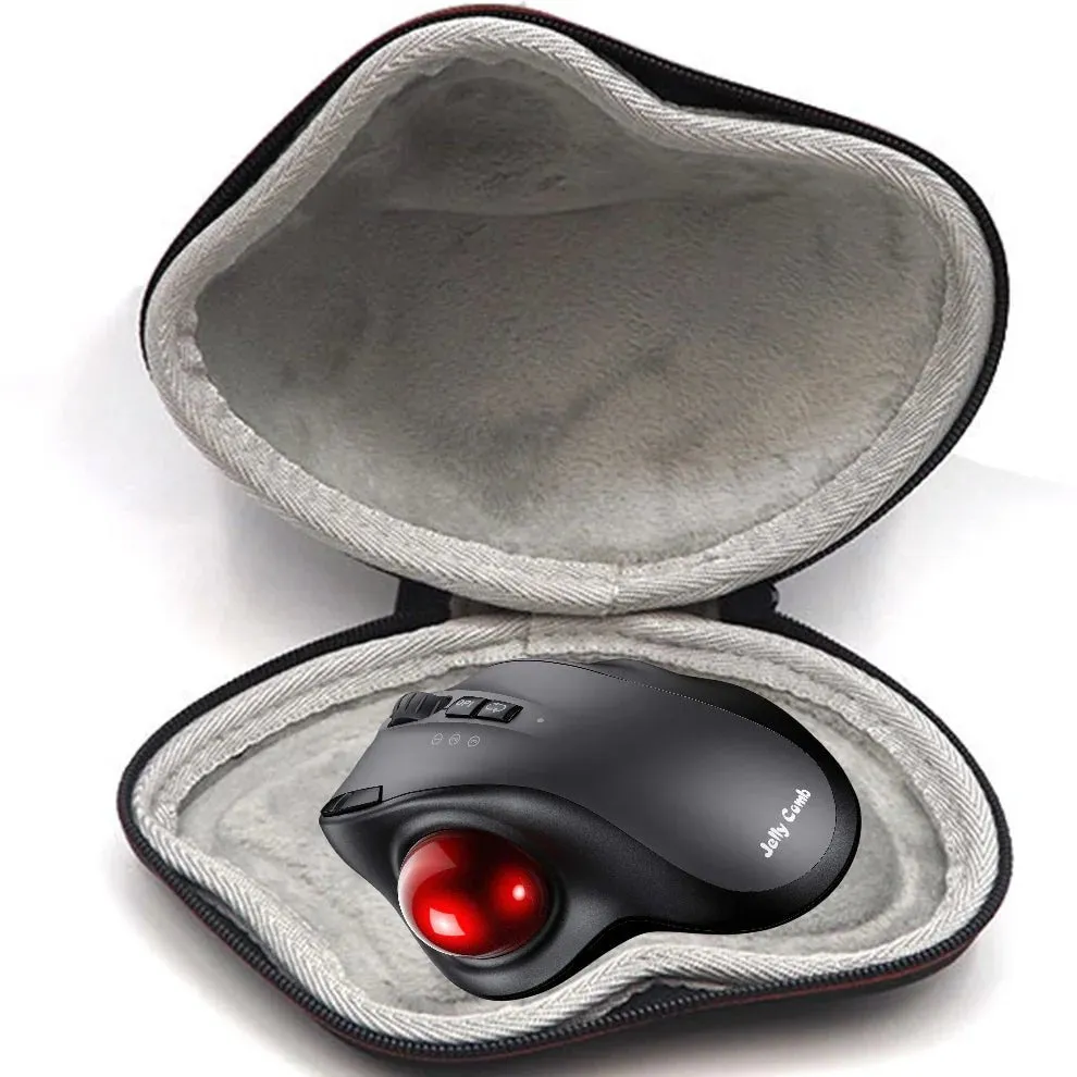 Ergonomic 2.4G Wireless Trackball Mouse – Precision Vertical Laser Mouse with 2400 DPI & Protective Hard Case for Laptop/Desktop