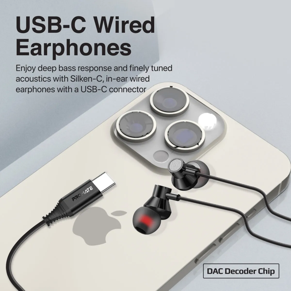 Ergonomic In-Ear USB-C Wired Stereo Earphones