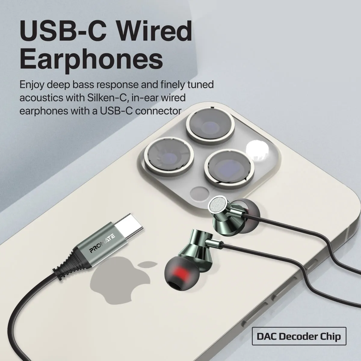 Ergonomic In-Ear USB-C Wired Stereo Earphones