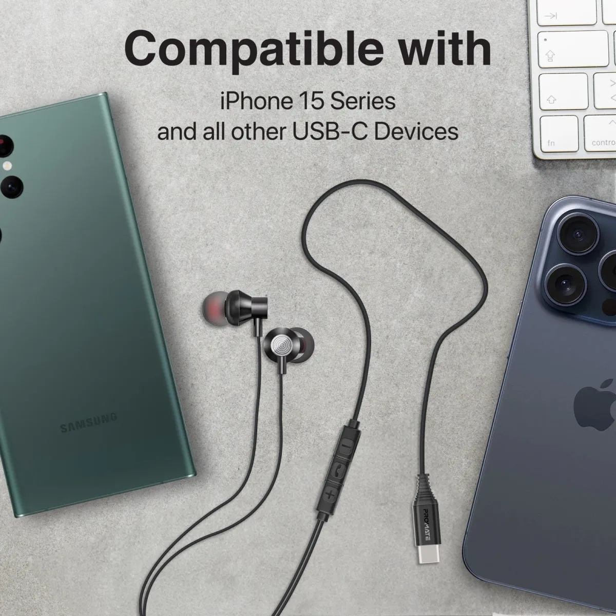 Ergonomic In-Ear USB-C Wired Stereo Earphones