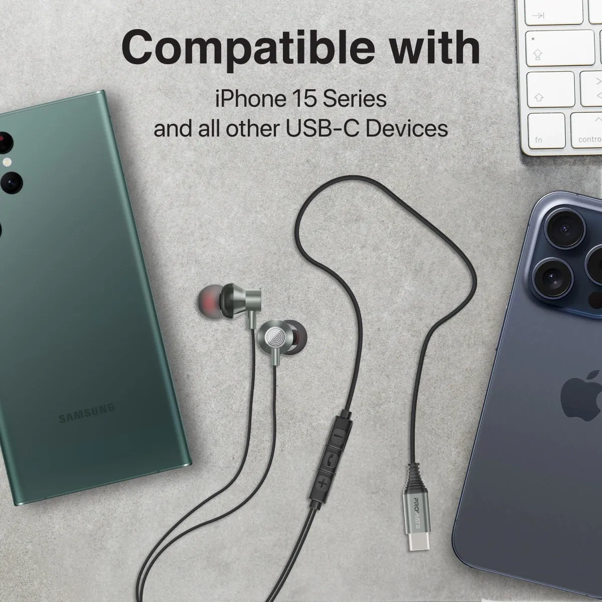 Ergonomic In-Ear USB-C Wired Stereo Earphones