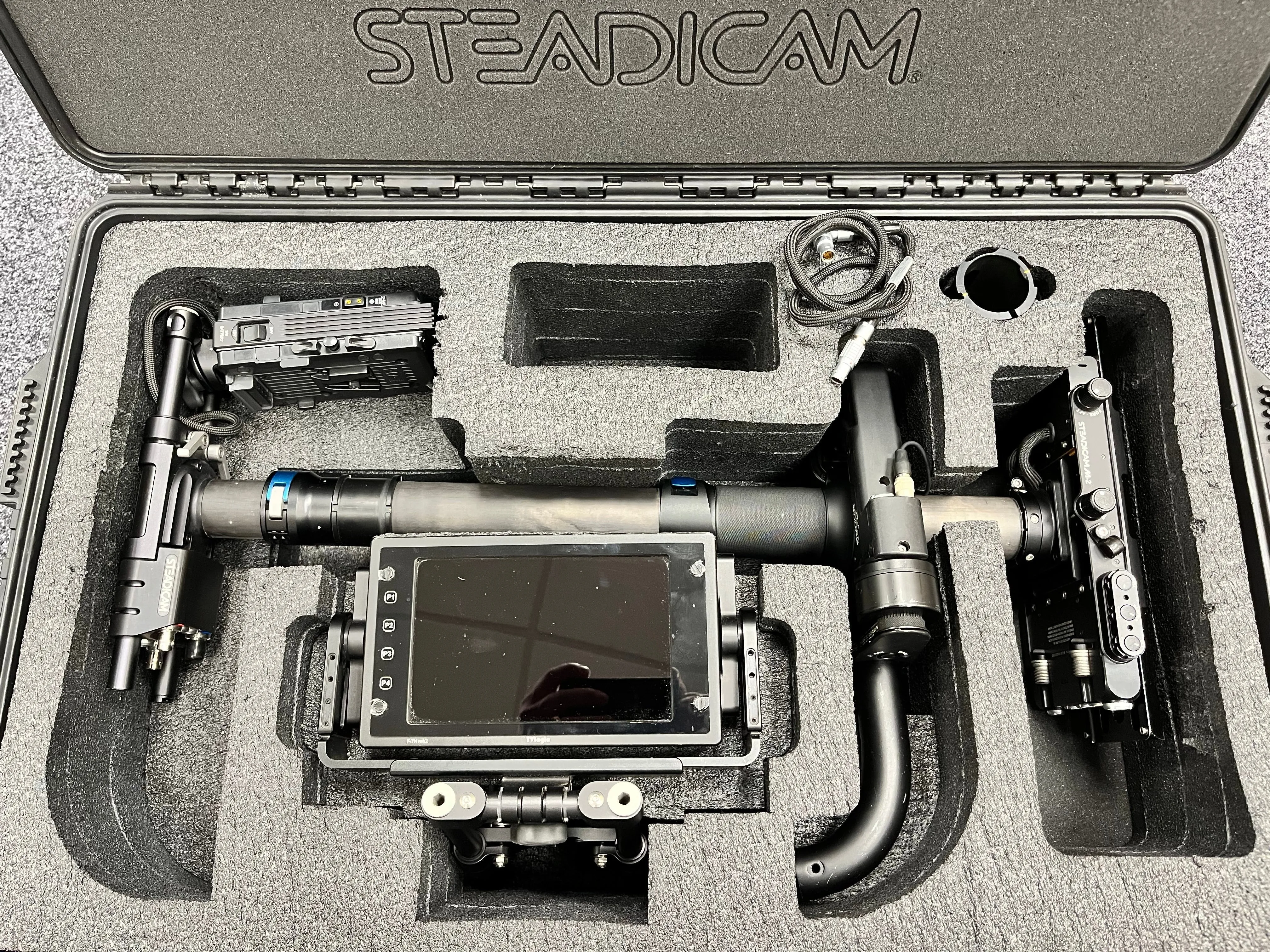 Ex Demo 2024 Steadicam M2 Sled With Volt, Tilt Stage, 1.58" Post, 12/24v VL Mount