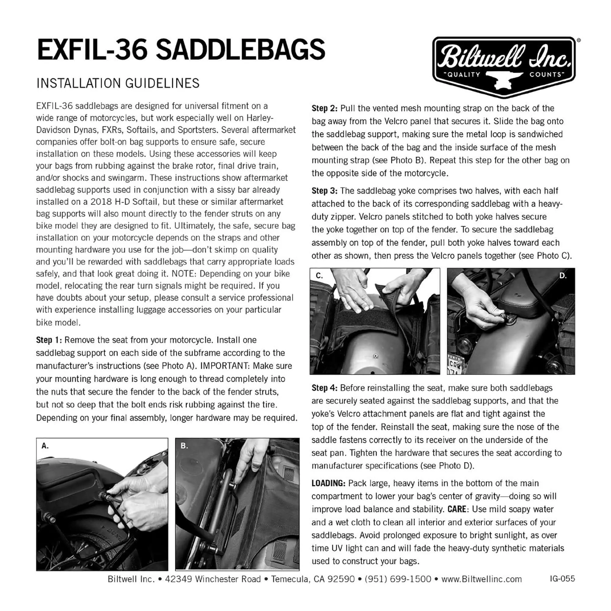 EXFIL-36 Saddlebags - Black