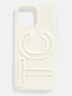 Fine Line Custom iPhone Case - White