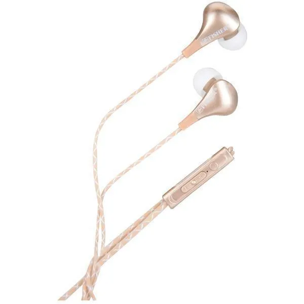 Fisher FEP115GL Comfort Sound Digital Stereo Earbuds with Microphone (Gold)