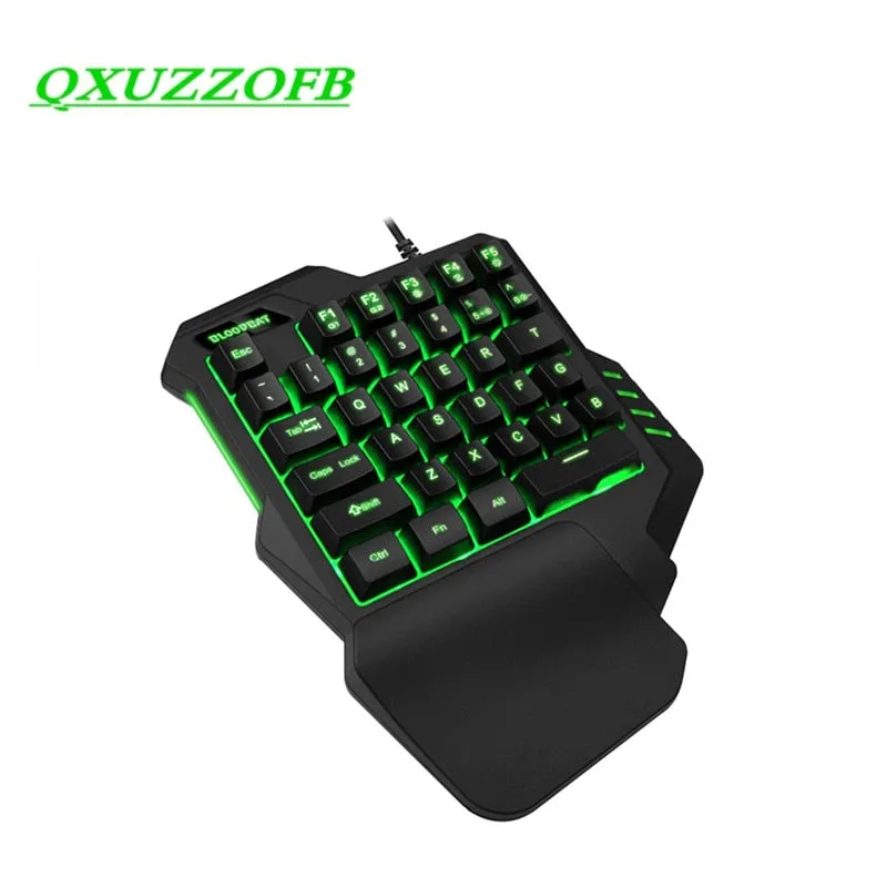 For Mobile Phone Gaming Wired Keyboard Mouse Single Hand Mini Usb Keyboard for Android IOS Apple Tablet PUBG Survival Rules