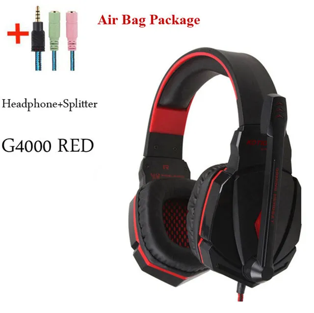 G2000 G9000 Gaming Headsets Big Headphones with Light Mic Stereo Earphones Deep Bass for PC Computer Gamer Laptop PS4 New X-BOX