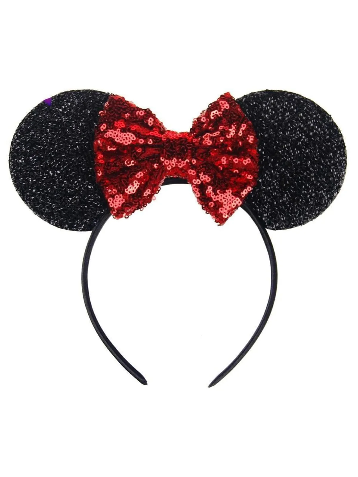 Girls Sequin Mouse Ear and Bow Headband