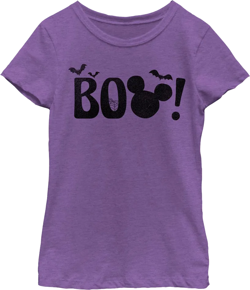 Girls Youth Mickey Mouse Boo Disney Shirt