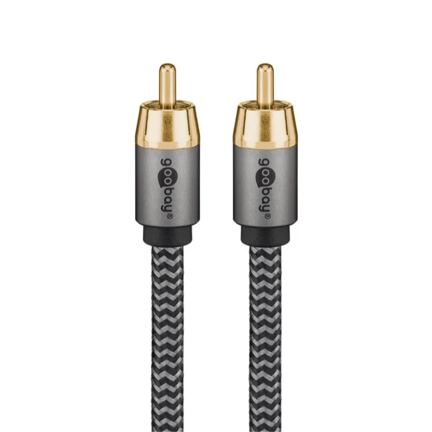 Goobay - (3m) Mono stereo RCA audio cable (65297) - Sharkskin Grey