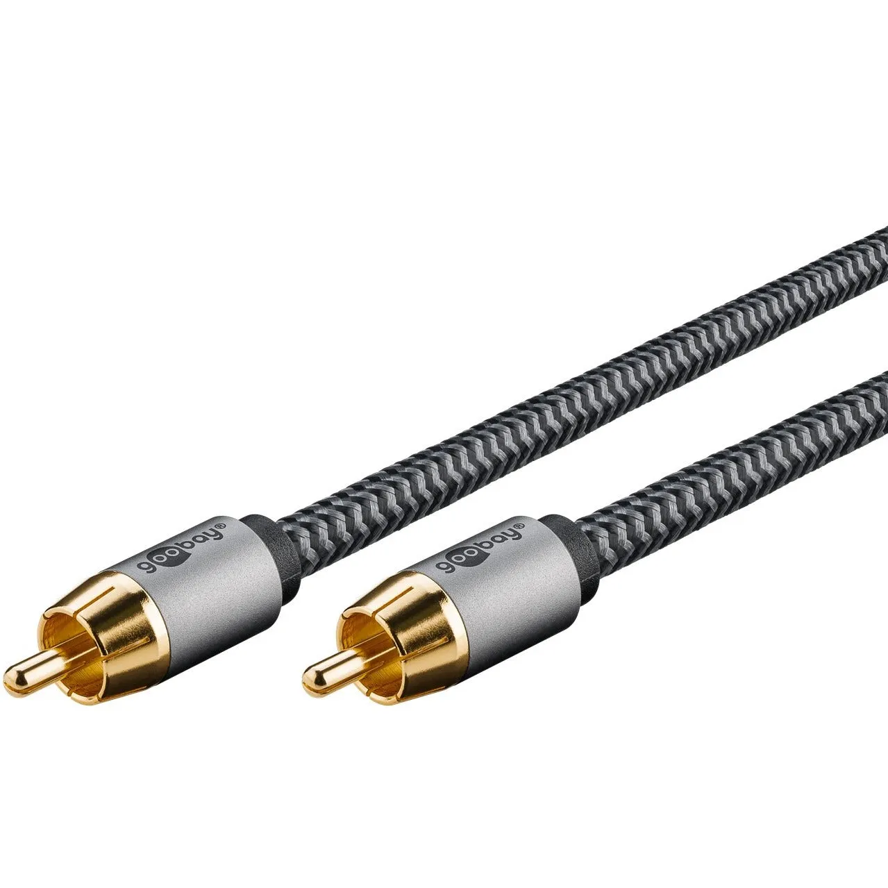 Goobay - (3m) Mono stereo RCA audio cable (65297) - Sharkskin Grey