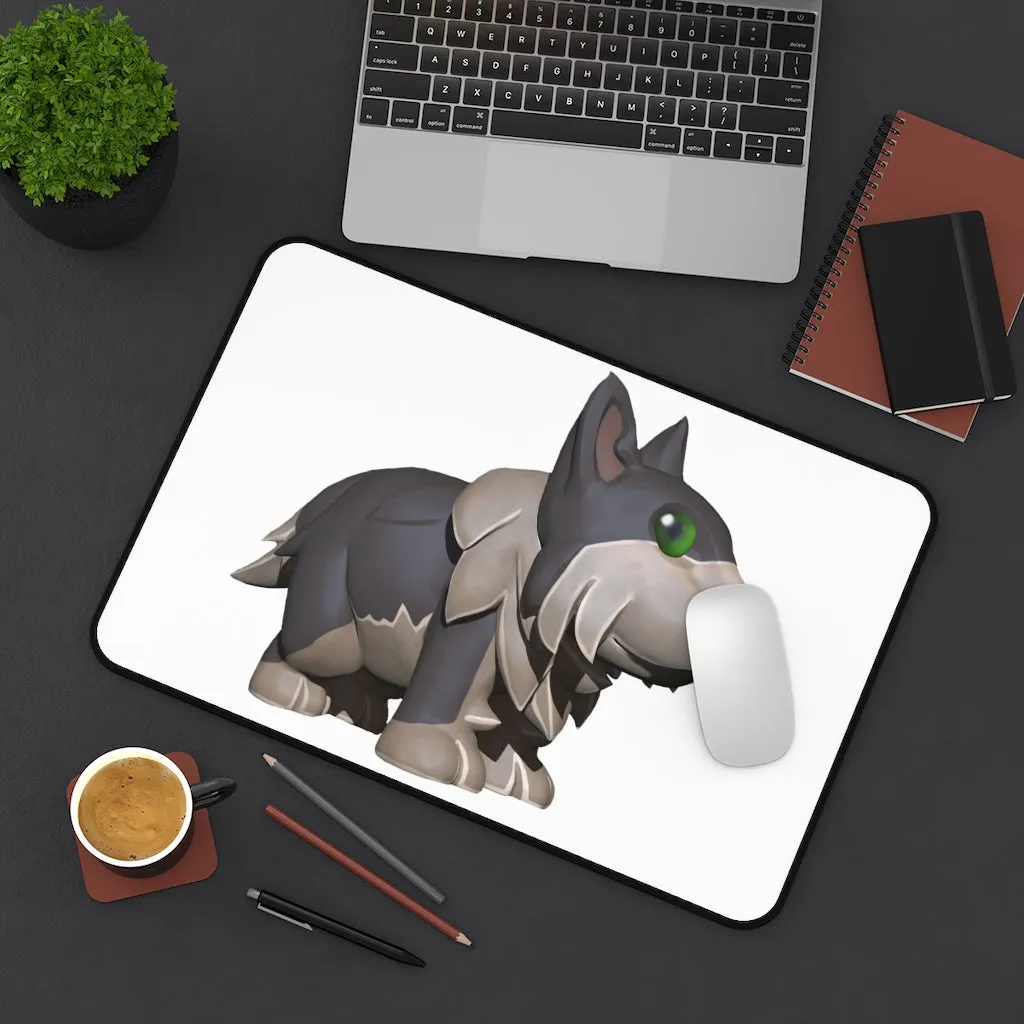 Grey Dog Desk Mat