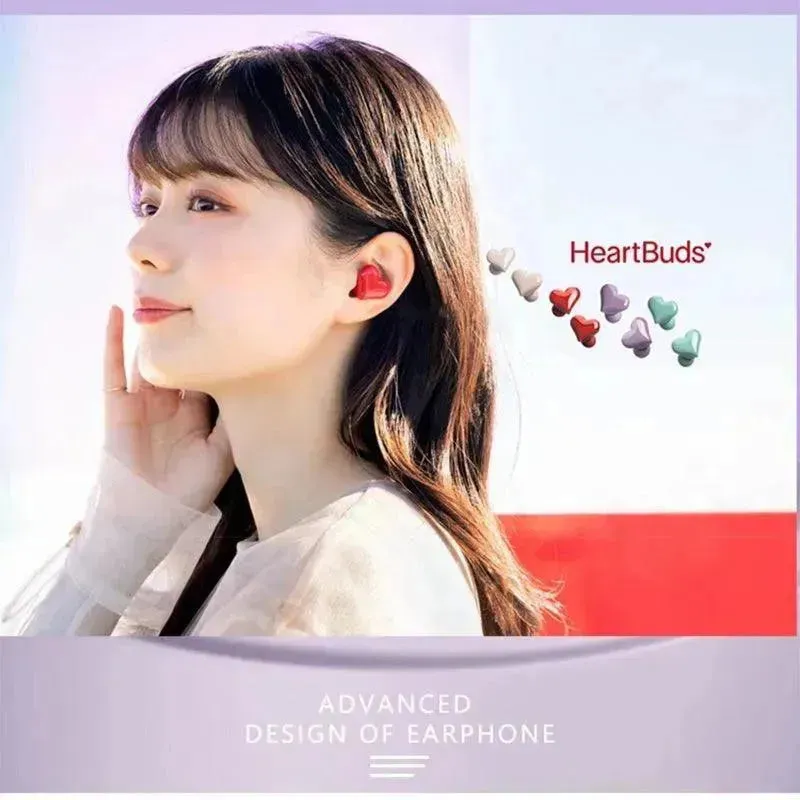 Heartbuds Bluetooth Wireless Heart Shaped Earphones