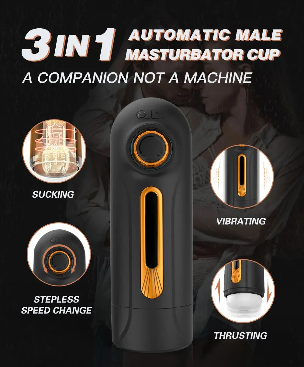 Heseks Automatic Vibrating Masturbator | Strong Sucking Vagina Male Sex Robot FapYourself