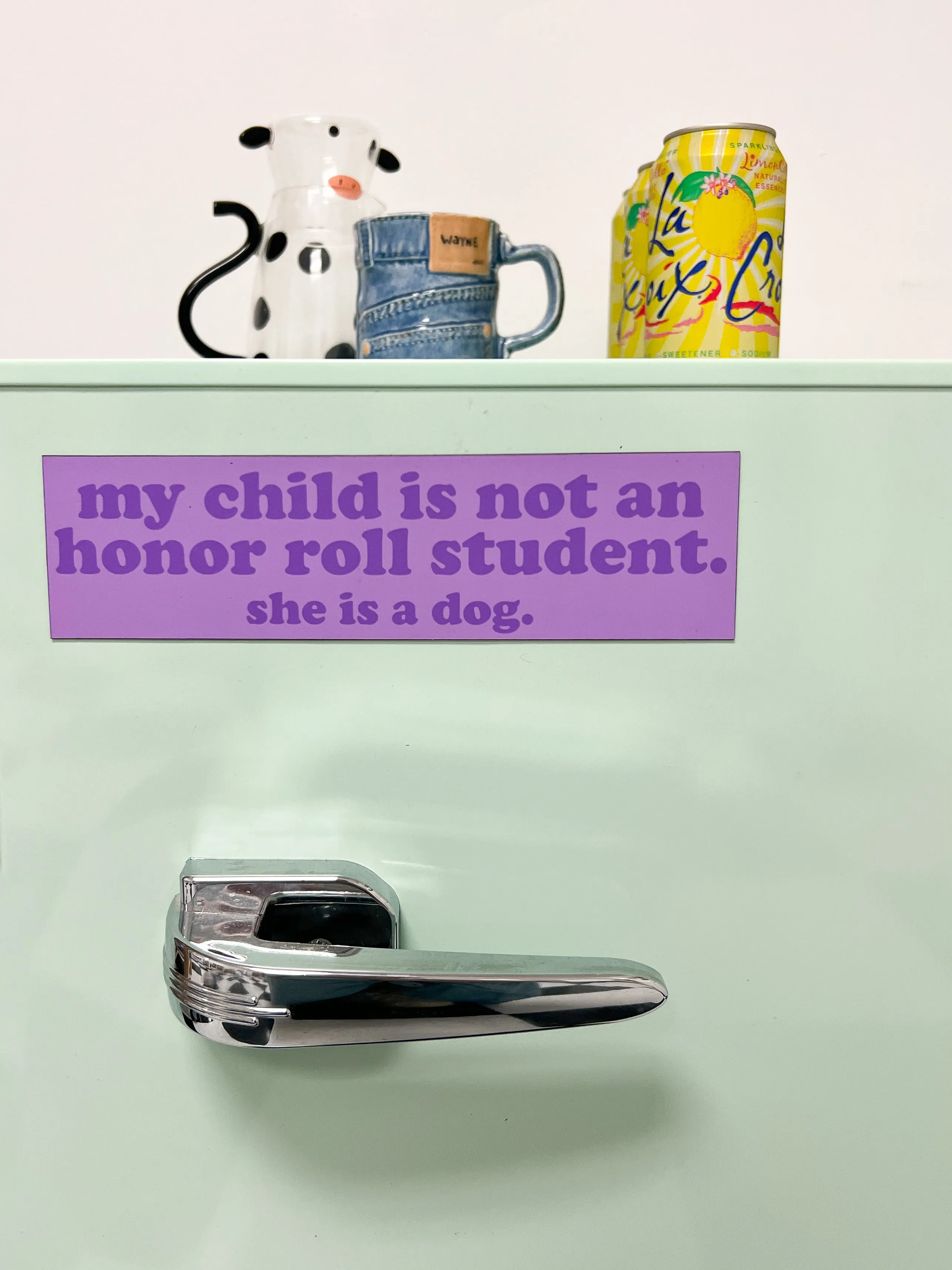 Honor Roll Dog Car Magnet - Purple