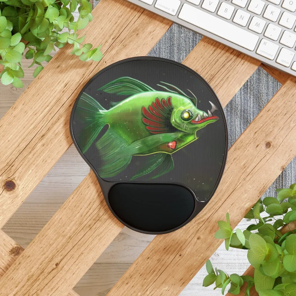 Hook Lung Jaw Mouse Pad With Wrist Rest