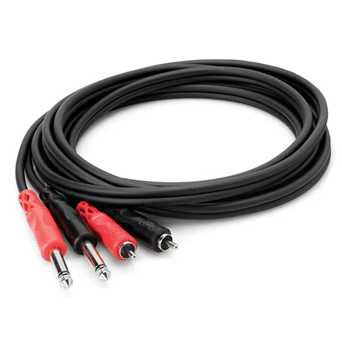 Hosa CPR-201 Stereo Cable - Dual 1/4" To Dual RCA - 3 Foot