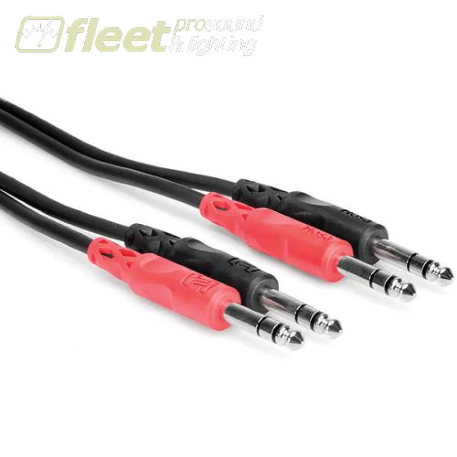 Hosa CSS-203 Dual 1/4" TRS to Dual 1/4" TRS Stereo Interconnect Cable - 3 Meters