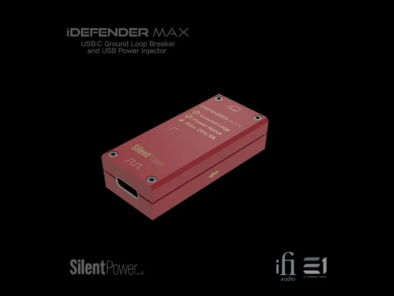 iFi iDefender MAX intelligent USB-C ground loop breaker and USB power injector