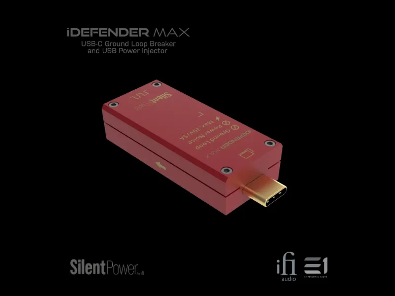 iFi iDefender MAX intelligent USB-C ground loop breaker and USB power injector