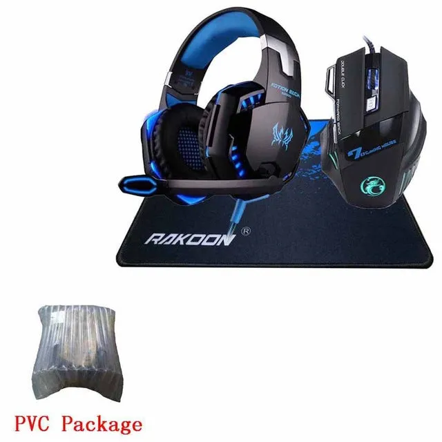 In Stock 5500 DPI X7 Pro Gaming Mouse EACH G2000 Hifi Pro Gaming Headphone Game Headset Gift Big Gaming Mousepad for Pro Gamer