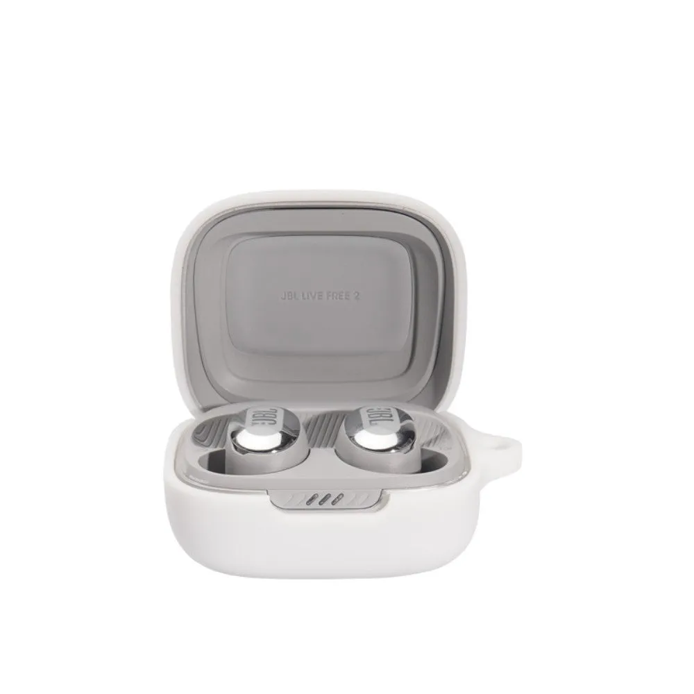 JBL Live Free 2 silicone case with buckle - White