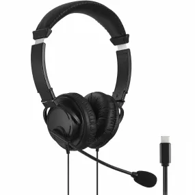 Kensington Headphones With Microphone Headset USB-C Black