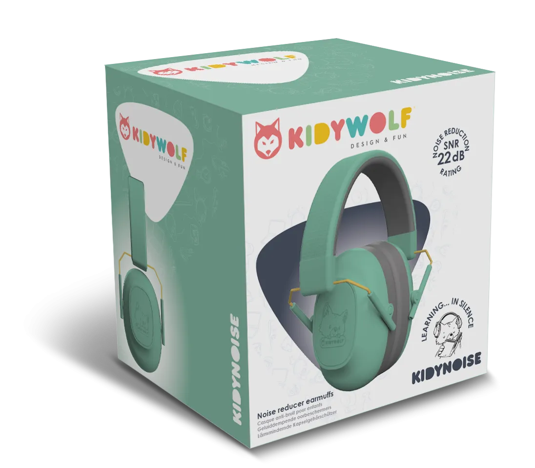 Kidywolf Kidynoise Hearing Protectors | Green - PRE ORDER 25/04