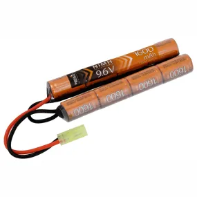 Lancer Tactical 9.6v 1600mAH NiMH Nunchuck Crane Stock Airsoft Battery