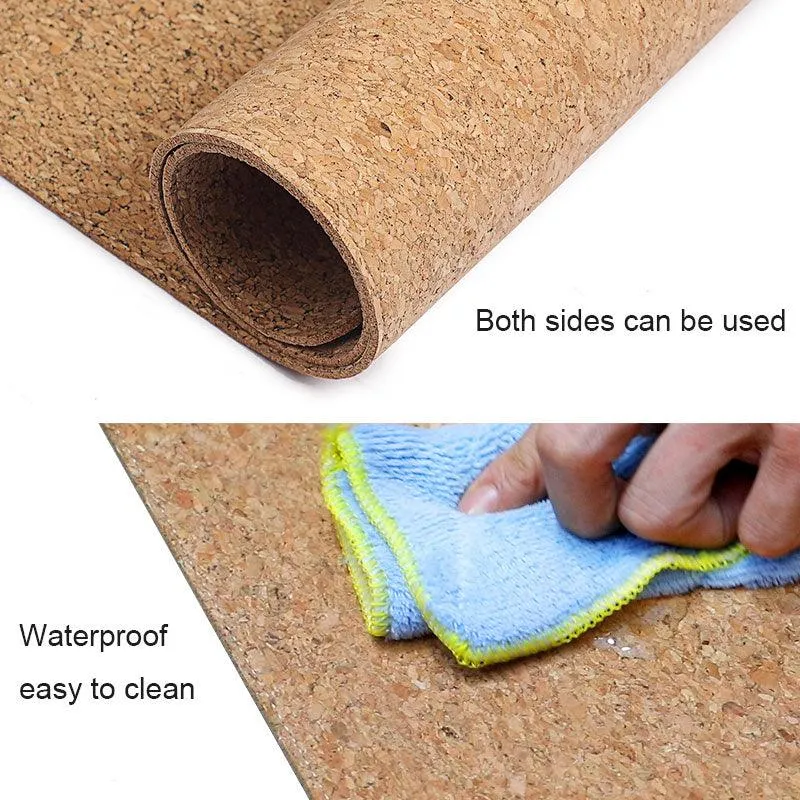 Large Natural Cork Mouse Pad - Anti-Slip, Waterproof, and Comfortable for Office and Home Use