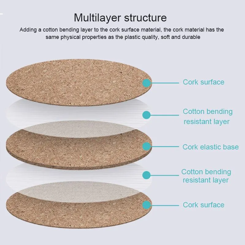 Large Natural Cork Mouse Pad - Anti-Slip, Waterproof, and Comfortable for Office and Home Use