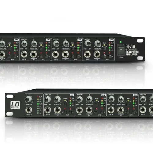 LD Systems HPA 6 Headphone Amplifier 6-Channel - 19"