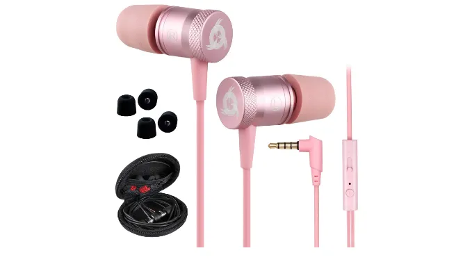 LIMITED INVENTORY: 2021 Version KLIM Fusion Earbuds with Mic Audio - Long-Lasting Wired Ear Buds (New/Open Box) - Ships Quick!