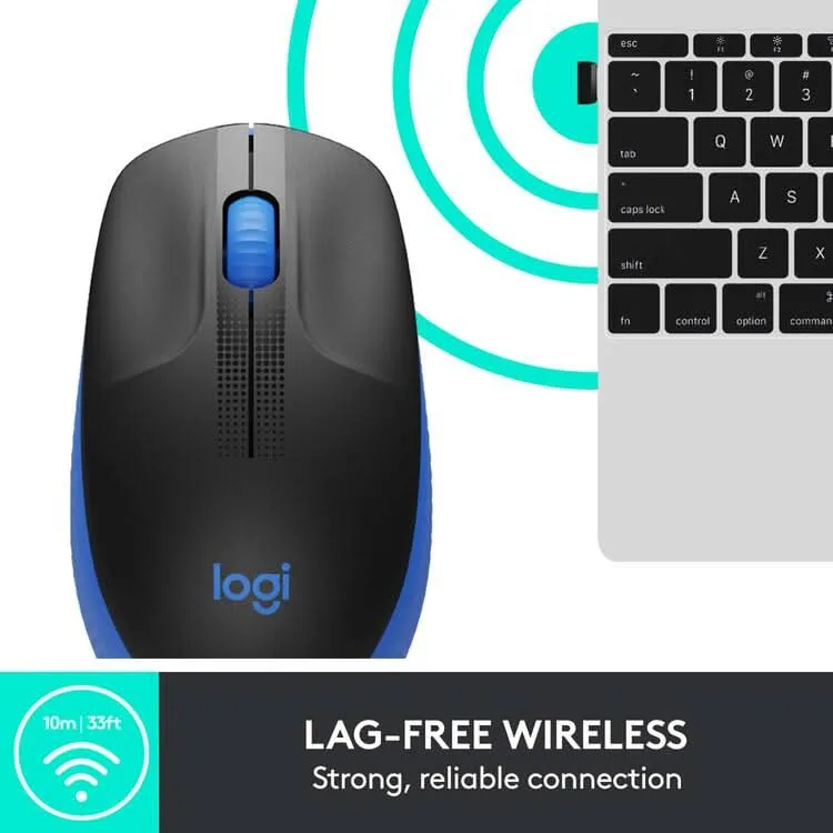 LOGITECH M190 WIRELESS MOUSE BLUE