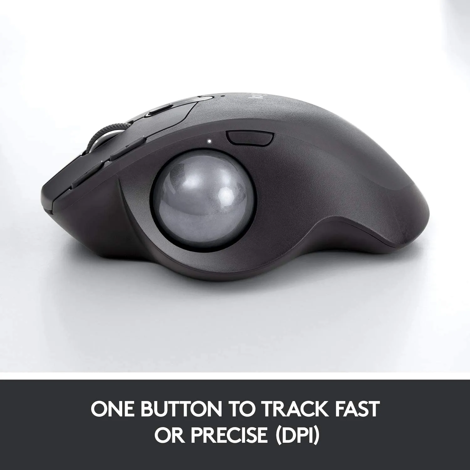 Logitech Mouse MX Ergo Wireless Trackball Mouse, Adjustable Ergonomic Design, Control and Move Text/Images/Files Between 2 Windows and Apple Mac Computers (Bluetooth or USB), Rechargeable - (Graphite)