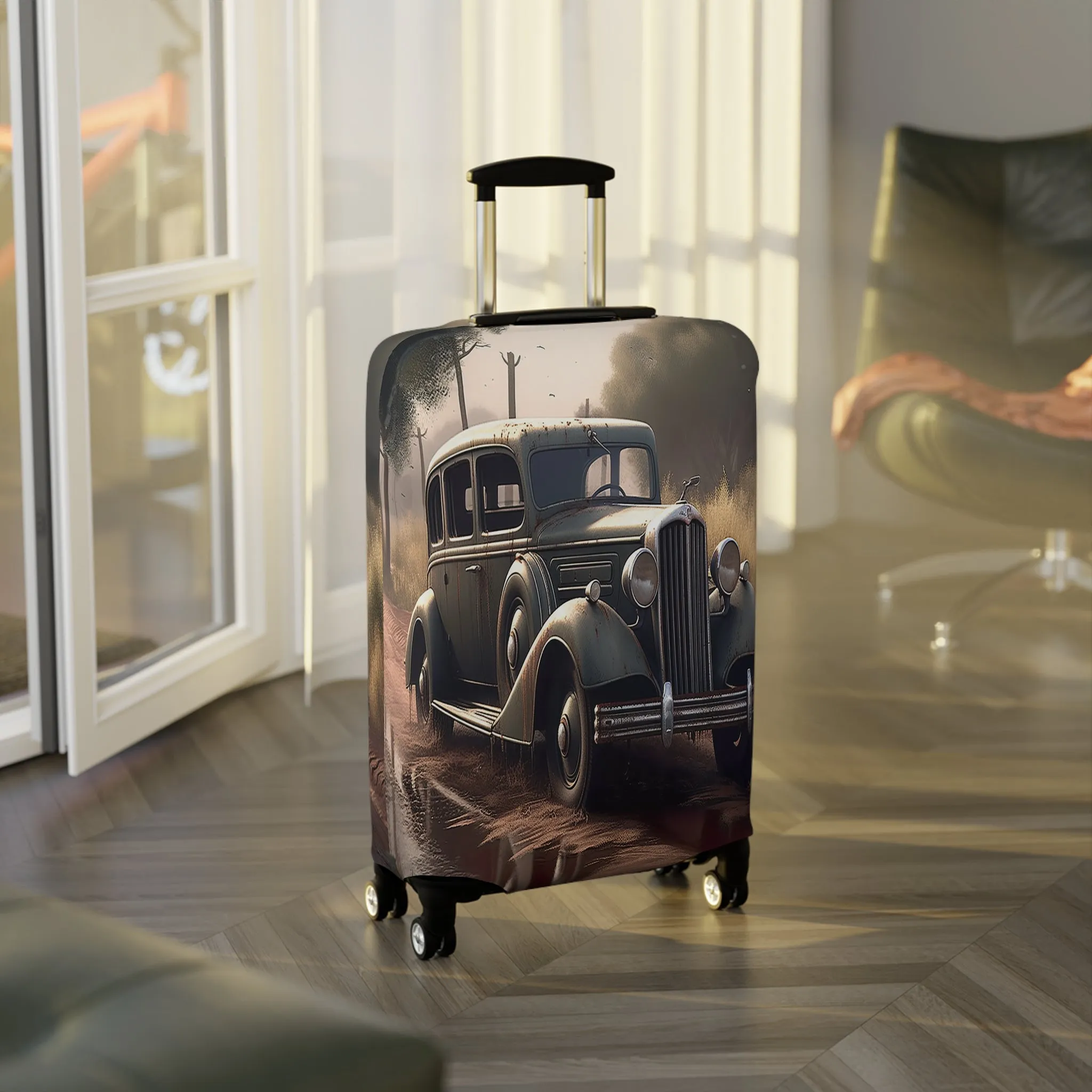 Luggage Cover, Vintage Car, awd-328