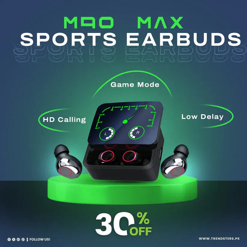 M90 MAX HIFI Stereo Sports Earbuds