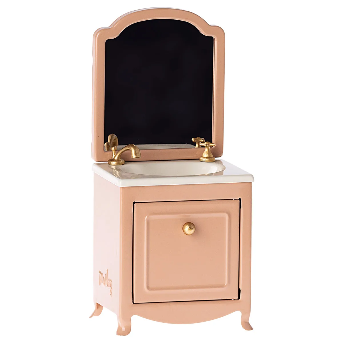 Maileg Mouse Sink Dresser w Mirror - Dark Powder