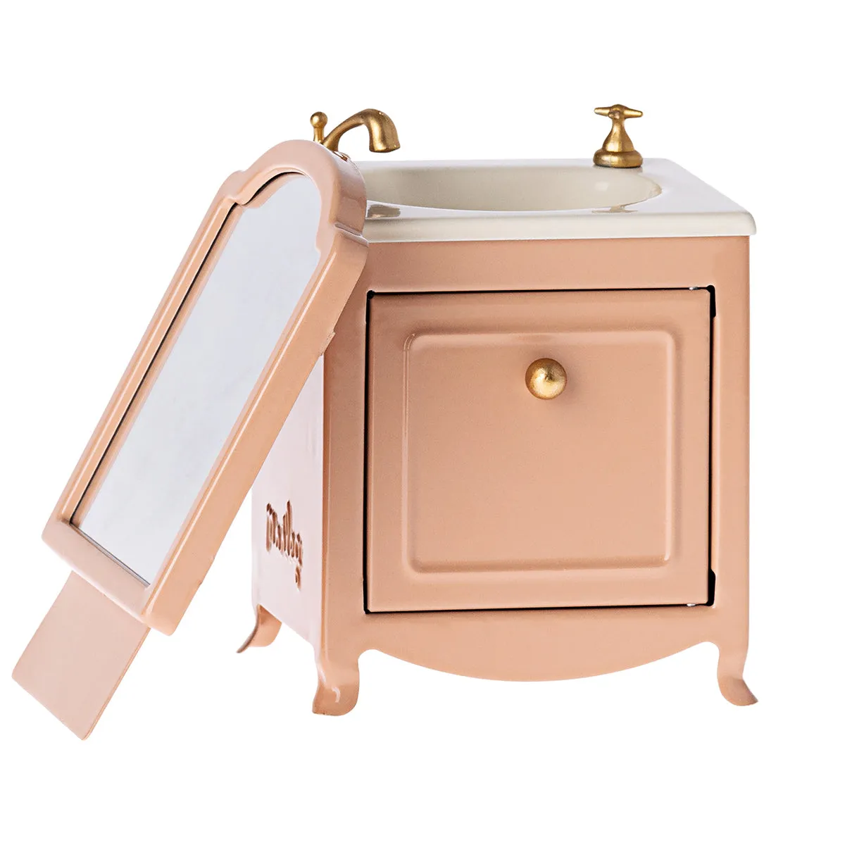 Maileg Mouse Sink Dresser w Mirror - Dark Powder