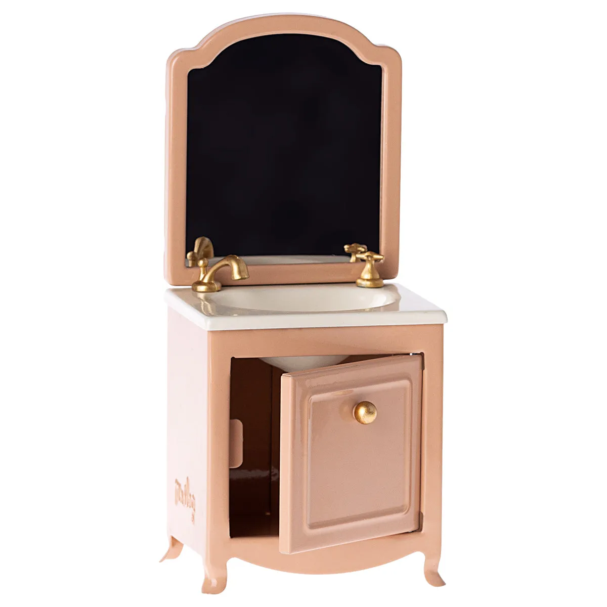 Maileg Mouse Sink Dresser w Mirror - Dark Powder