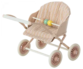 Maileg Stroller Baby Mice - Rose